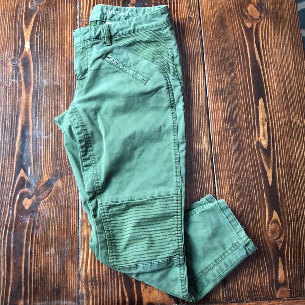 Khakis by Gap Skinny mini crop with zipper